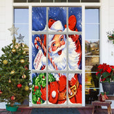 Aperturee - Glass Window Santa Claus Merry Christmas Door Cover
